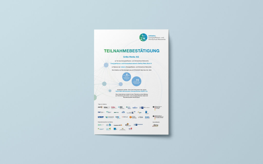 Teilnahme am Energieeffizienz-Netzwerk ChePap Rhein-Ruhr