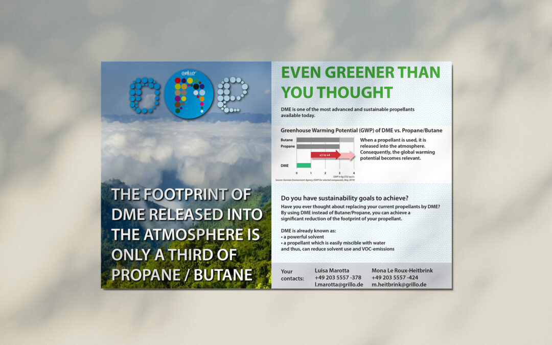 Dimethyl ether (DME) GRILLO-one is even greener than thought!