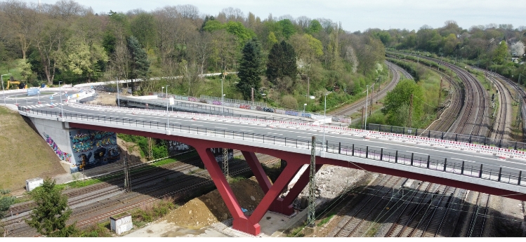 New Lohring Bridge in Bochum thermally sprayed with GRILLO zinc wire