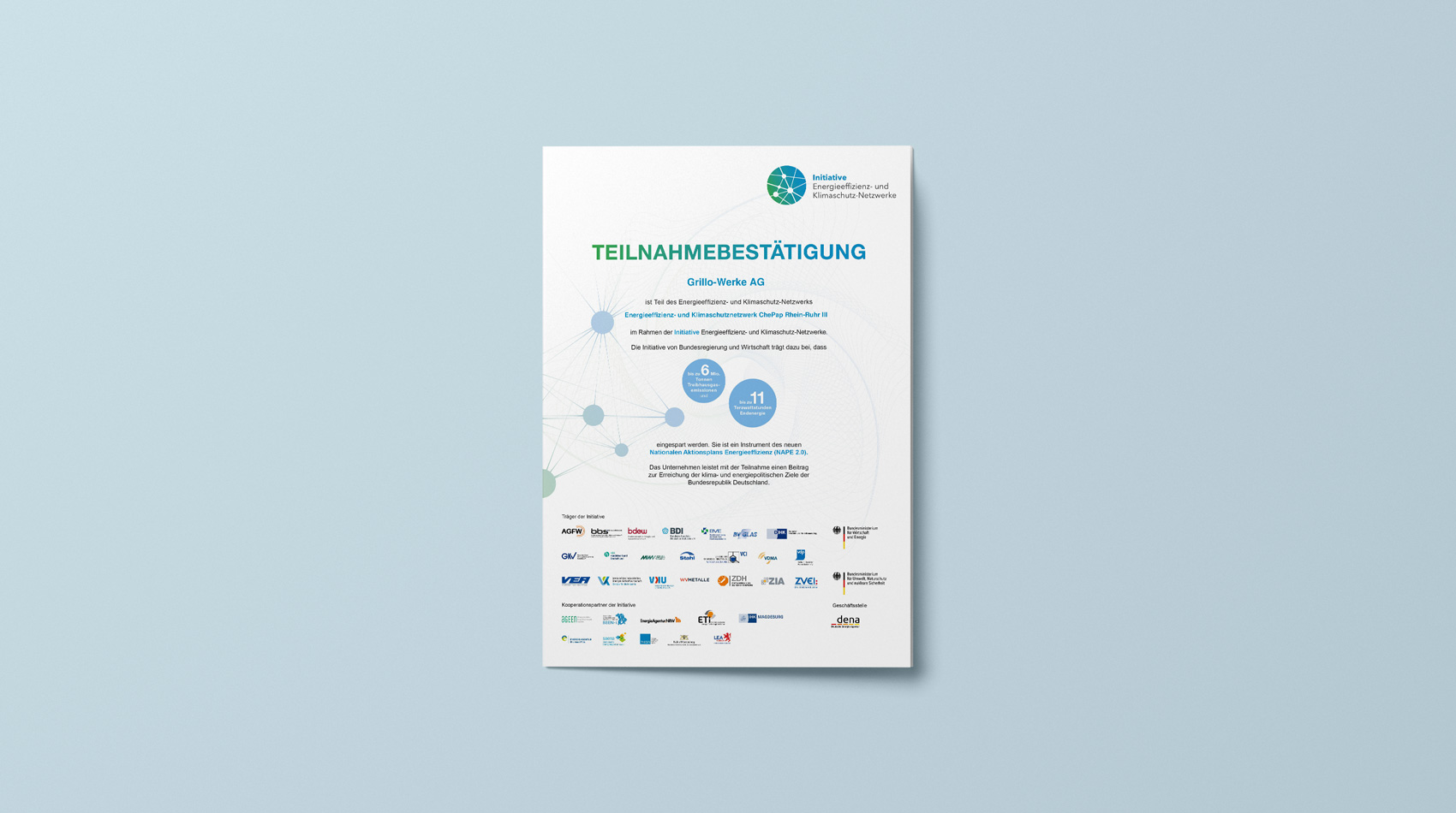 Teilnahme am Energieeffizienz-Netzwerk ChePap Rhein-Ruhr